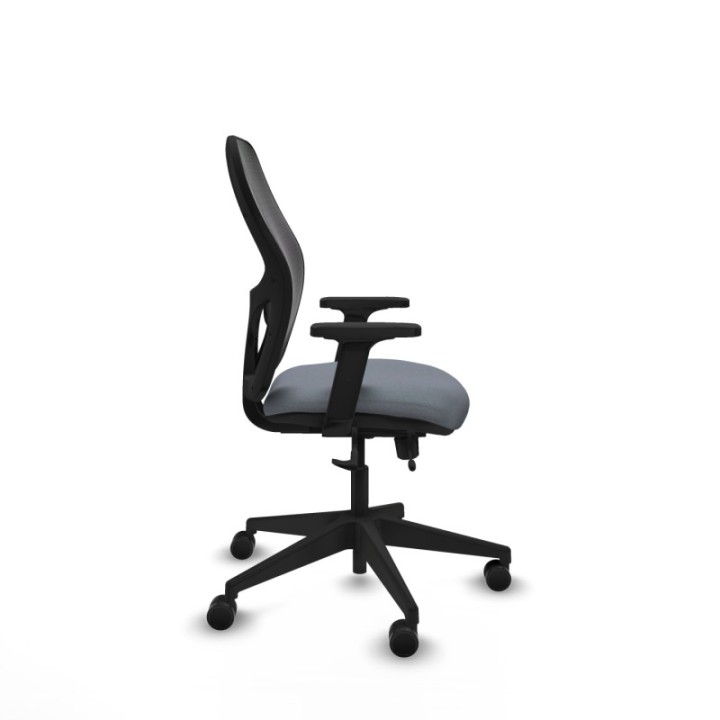 Alocén traslack malla negra bali gris brazos 2D base piramidal  ruedas nailon 65mm