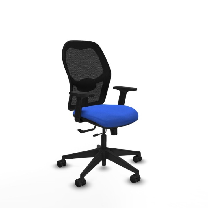 Alocén traslack malla negra bali azul brazos 2D base piramidal  ruedas nailon 65mm