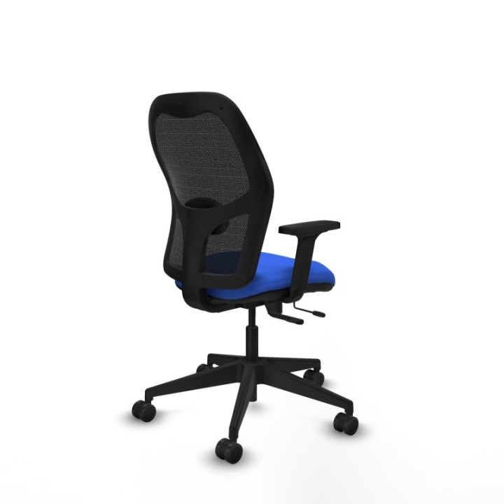 Alocén traslack malla negra bali azul brazos 2D base piramidal  ruedas nailon 65mm