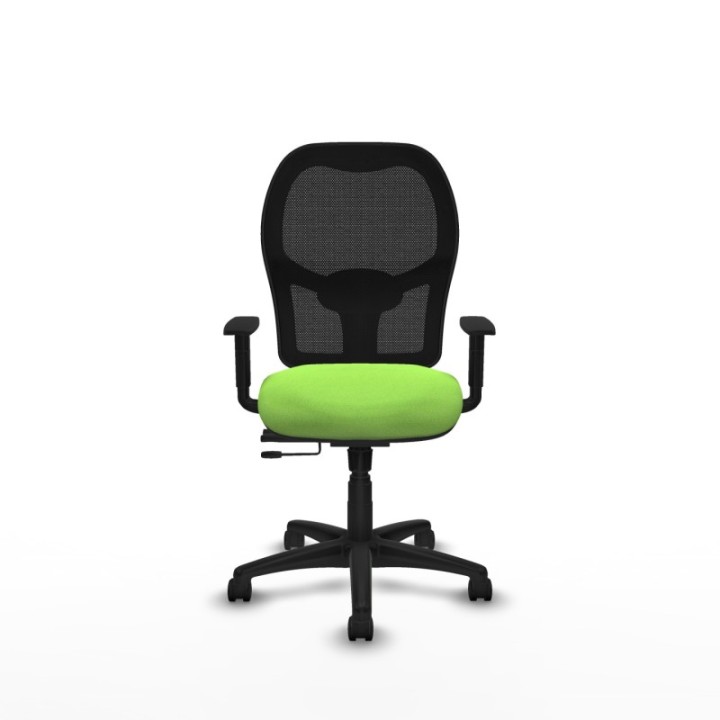 Alocén traslack malla negra bali pistacho brazos 1D base poliamida  ruedas nailon 50mm