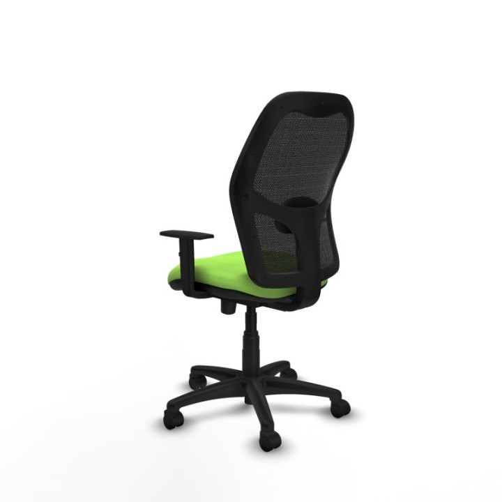 Alocén traslack malla negra bali pistacho brazos 1D base poliamida  ruedas nailon 50mm