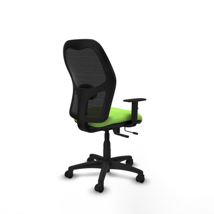 Alocén traslack malla negra bali pistacho brazos 1D base poliamida  ruedas nailon 50mm