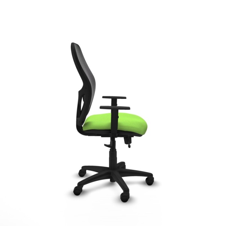 Alocén traslack malla negra bali pistacho brazos 1D base poliamida  ruedas nailon 50mm