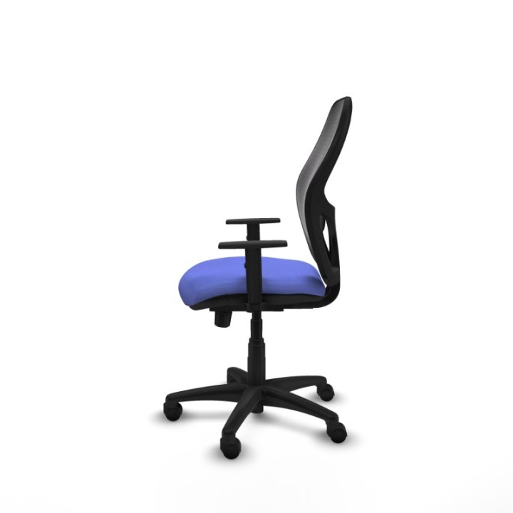 Alocén traslack malla negra bali azul claro brazos 1D base poliamida  ruedas nailon 50mm