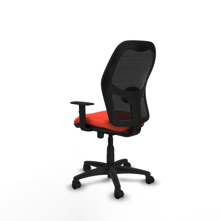 Alocén traslack malla negra bali naranja oscuro brazos 1D base poliamida  ruedas nailon 50mm