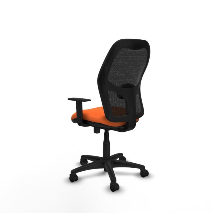 Alocén traslack malla negra bali naranja brazos 1D base poliamida  ruedas nailon 50mm