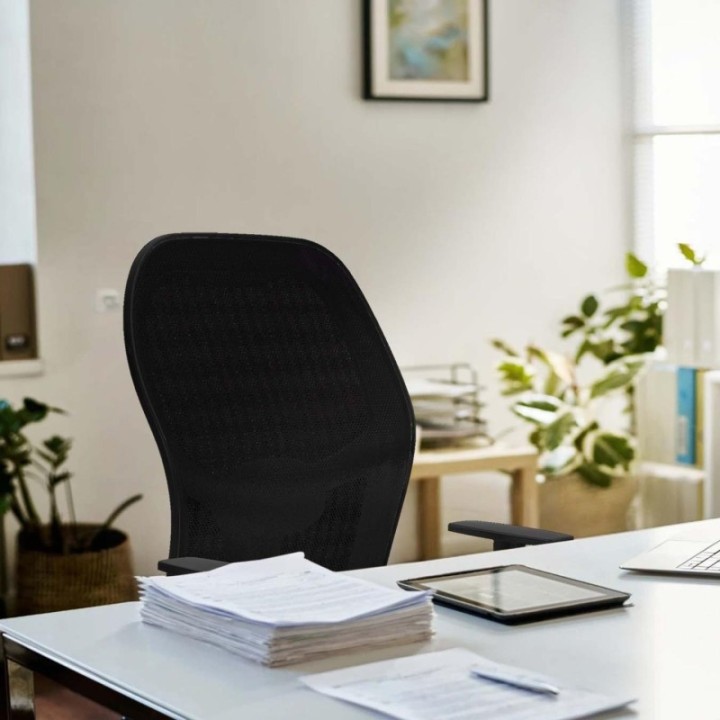 Alocén traslack malla negra bali naranja brazos 1D base poliamida  ruedas nailon 50mm