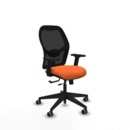 Alocén traslack malla negra bali naranja brazos 2D base piramidal  ruedas engomadas 65mm