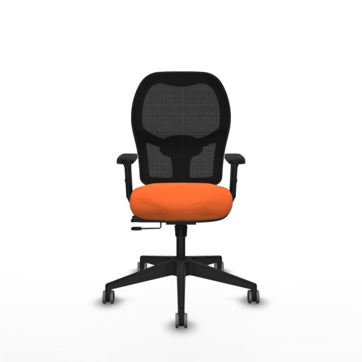 Alocén traslack malla negra bali naranja brazos 2D base piramidal  ruedas engomadas 65mm