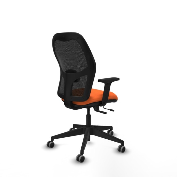 Alocén traslack malla negra bali naranja brazos 2D base piramidal  ruedas engomadas 65mm