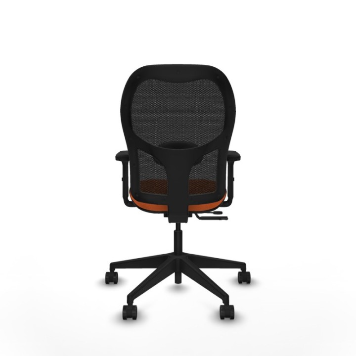 Alocén traslack malla negra bali naranja brazos 2D base piramidal  ruedas nailon 65mm