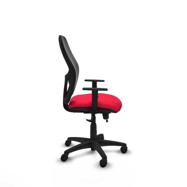 Alocén traslack malla negra bali rojo brazos 1D base poliamida  ruedas nailon 50mm