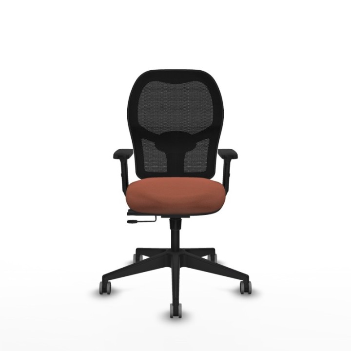 Alocén traslack malla negra bali marrón brazos 2D base piramidal  ruedas engomadas 65mm