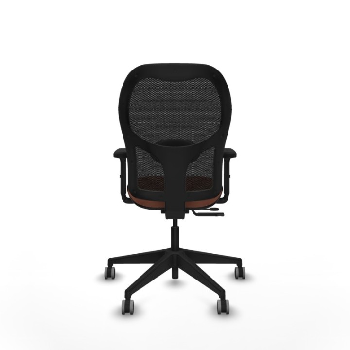 Alocén traslack malla negra bali marrón brazos 2D base piramidal  ruedas engomadas 65mm