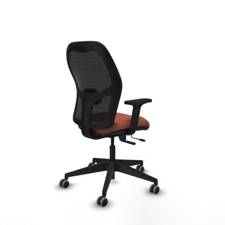 Alocén traslack malla negra bali marrón brazos 2D base piramidal  ruedas engomadas 65mm