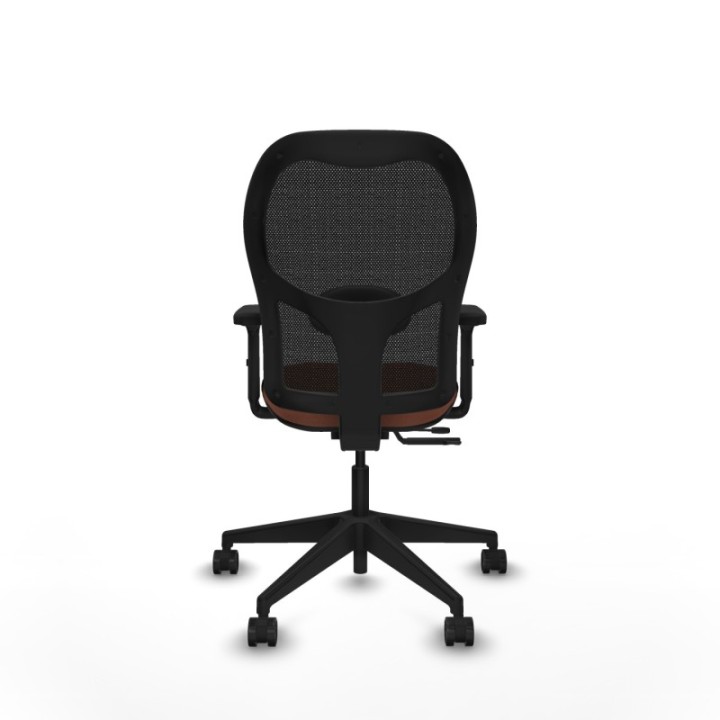 Alocén traslack malla negra bali marrón brazos 2D base piramidal  ruedas nailon 65mm