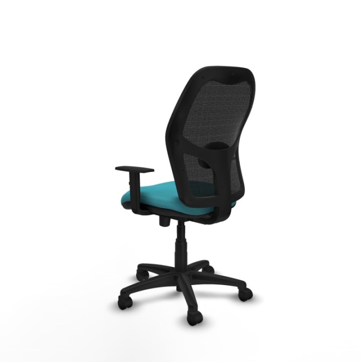 Alocén traslack malla negra bali turquesa brazos 1D base poliamida  ruedas nailon 50mm