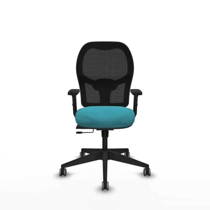 Alocén traslack malla negra bali turquesa brazos 2D base piramidal  ruedas engomadas 65mm