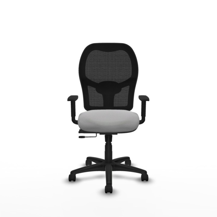 Alocén traslack malla negra bali gris claro brazos 1D base poliamida  ruedas nailon 50mm