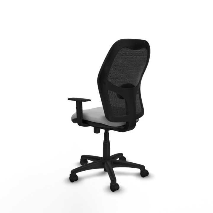 Alocén traslack malla negra bali gris claro brazos 1D base poliamida  ruedas nailon 50mm