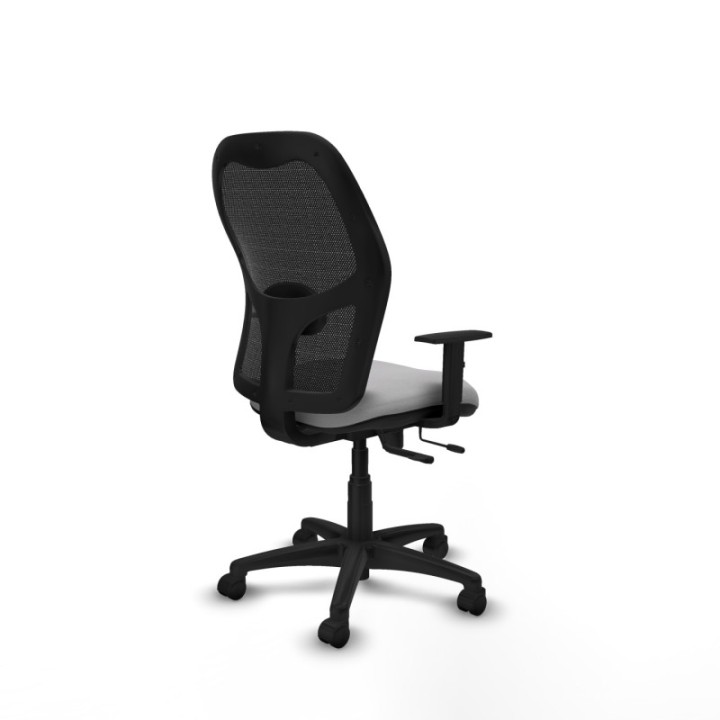 Alocén traslack malla negra bali gris claro brazos 1D base poliamida  ruedas nailon 50mm