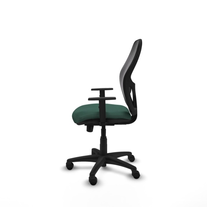 Alocén traslack malla negra bali verde botella brazos 1D base poliamida  ruedas nailon 50mm