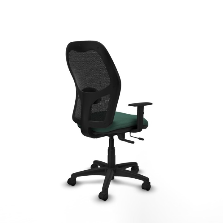 Alocén traslack malla negra bali verde botella brazos 1D base poliamida  ruedas nailon 50mm