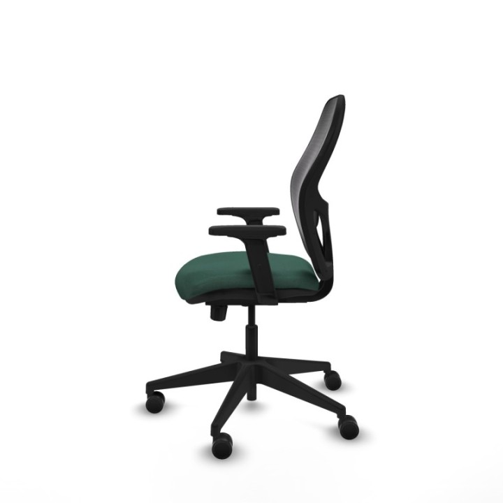 Alocén traslack malla negra bali verde botella brazos 2D base piramidal  ruedas nailon 65mm