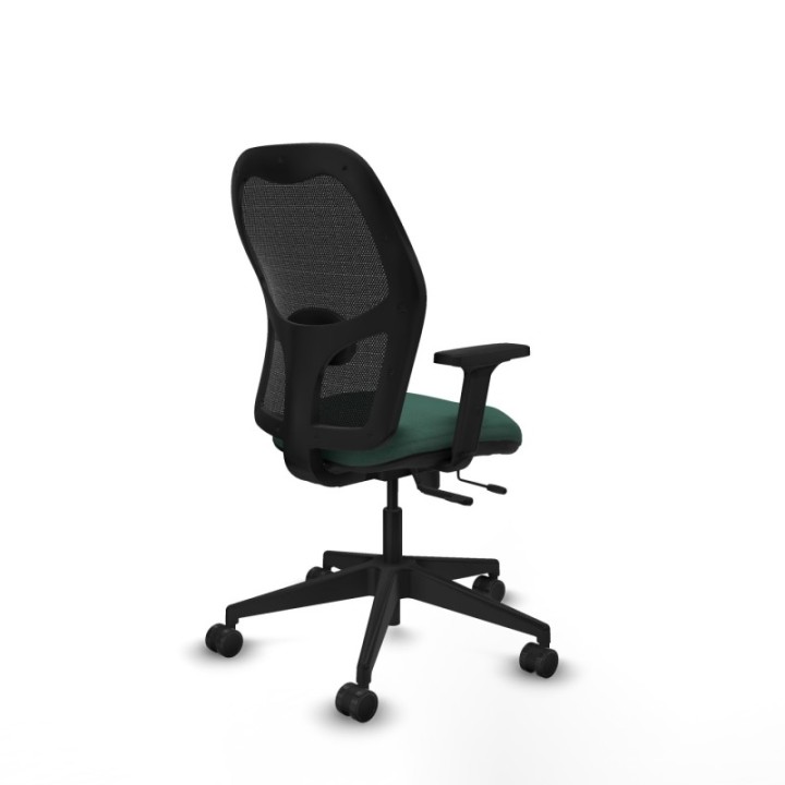 Alocén traslack malla negra bali verde botella brazos 2D base piramidal  ruedas nailon 65mm