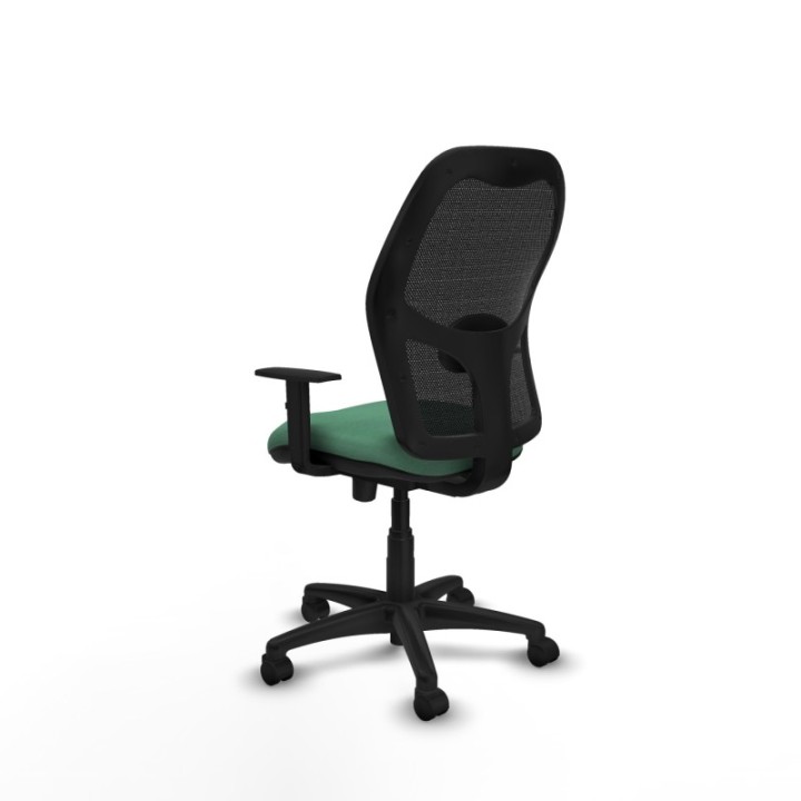 Alocén traslack malla negra bali verde esmeralda brazos 1D base poliamida  ruedas nailon 50mm