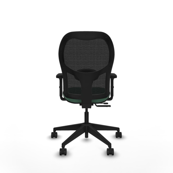 Alocén traslack malla negra bali verde esmeralda brazos 2D base piramidal  ruedas nailon 65mm