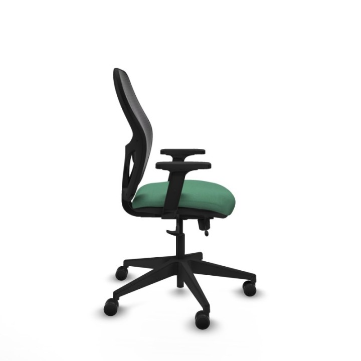 Alocén traslack malla negra bali verde esmeralda brazos 2D base piramidal  ruedas nailon 65mm