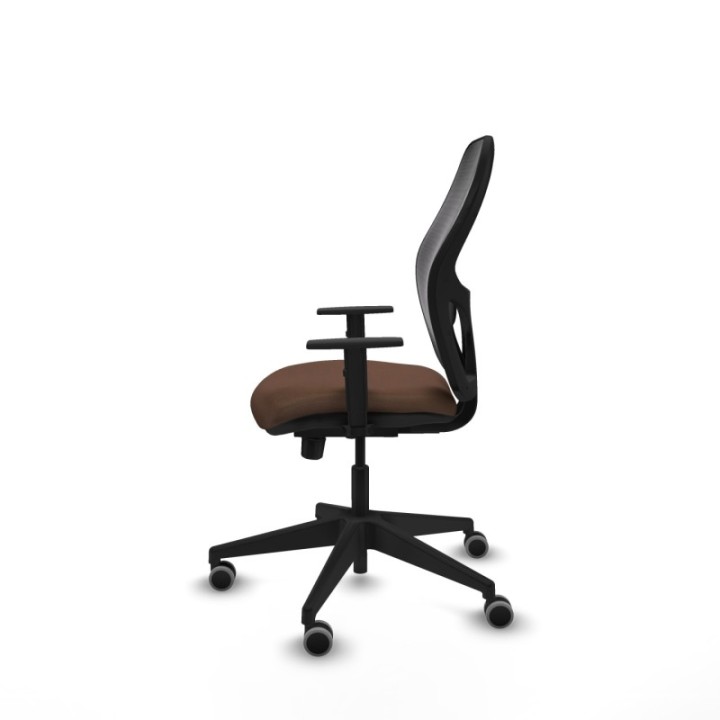 Alocén traslack malla negra bali marrón oscuro brazos 1D base piramidal  ruedas engomadas 65mm