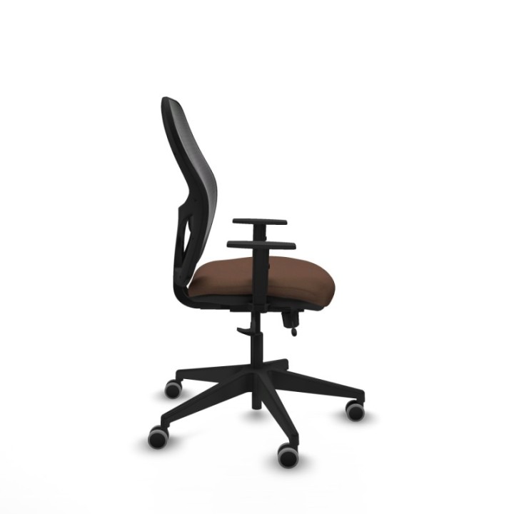 Alocén traslack malla negra bali marrón oscuro brazos 1D base piramidal  ruedas engomadas 65mm