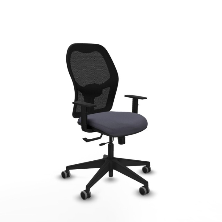 Alocén traslack malla negra bali gris oscuro brazos 1D base piramidal  ruedas engomadas 65mm