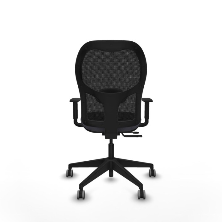 Alocén traslack malla negra bali gris oscuro brazos 1D base piramidal  ruedas engomadas 65mm