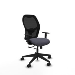 Alocén traslack malla negra bali gris oscuro brazos 1D base piramidal  ruedas nailon 65mm