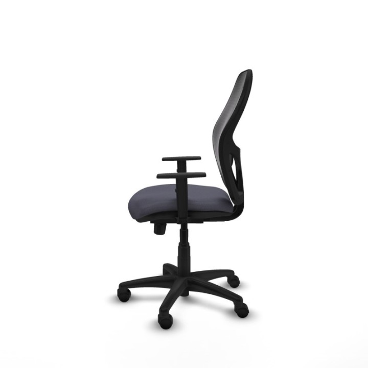 Alocén traslack malla negra bali gris oscuro brazos 1D base poliamida  ruedas nailon 50mm