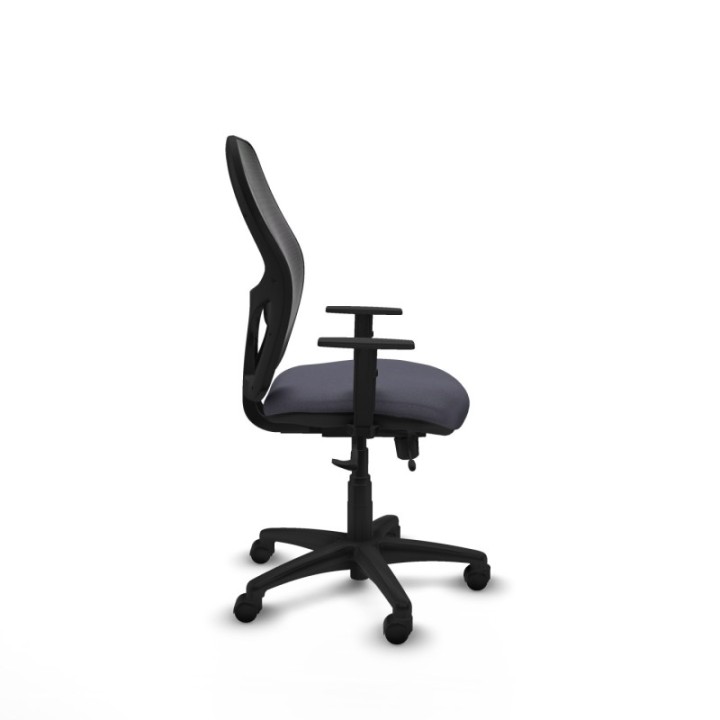 Alocén traslack malla negra bali gris oscuro brazos 1D base poliamida  ruedas nailon 50mm