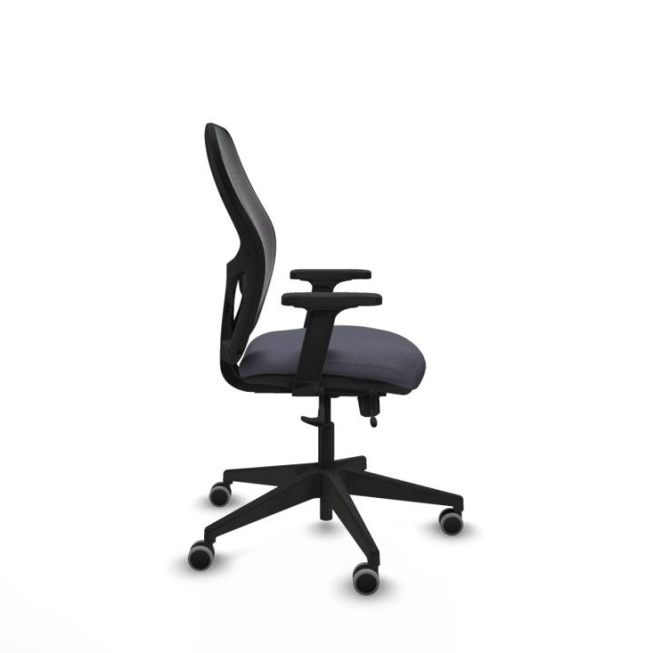 Alocén traslack malla negra bali gris oscuro brazos 2D base piramidal  ruedas engomadas 65mm