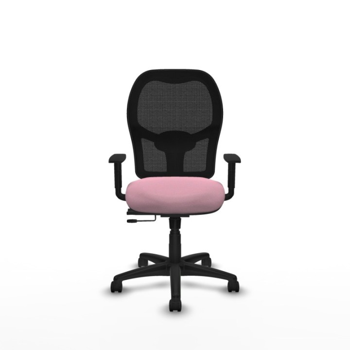 Alocén traslack malla negra bali rosa brazos 1D base poliamida  ruedas nailon 50mm