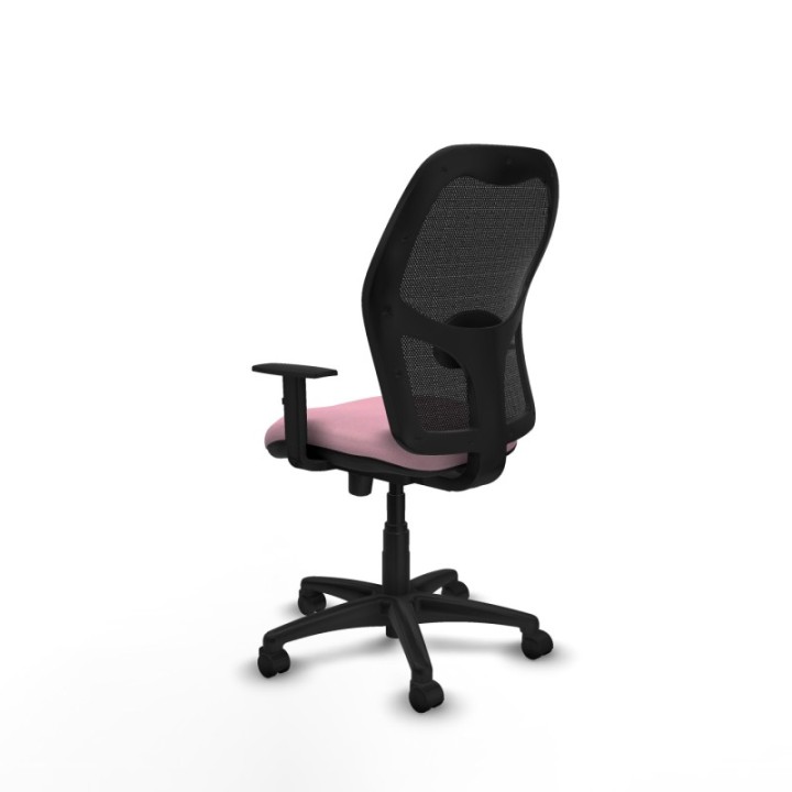 Alocén traslack malla negra bali rosa brazos 1D base poliamida  ruedas nailon 50mm