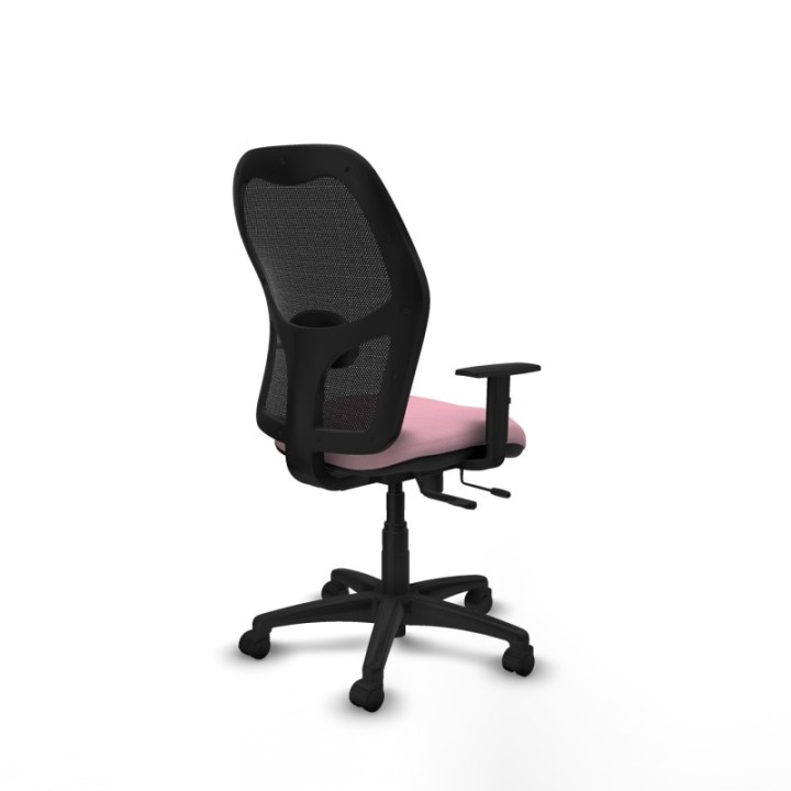 Alocén traslack malla negra bali rosa brazos 1D base poliamida  ruedas nailon 50mm