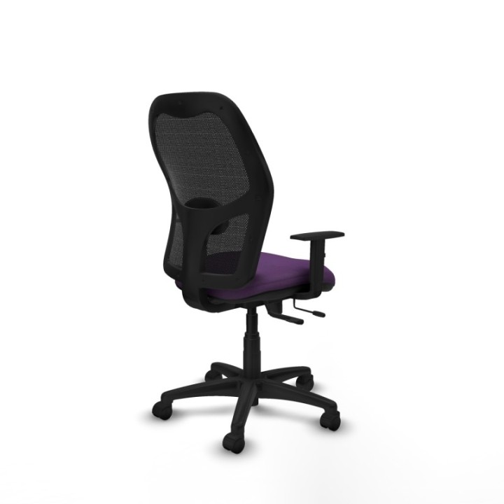 Alocén traslack malla negra bali morado brazos 1D base poliamida  ruedas nailon 50mm