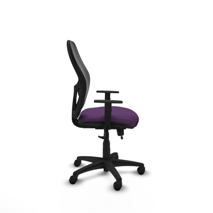 Alocén traslack malla negra bali morado brazos 1D base poliamida  ruedas nailon 50mm