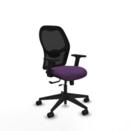 Alocén traslack malla negra bali morado brazos 2D base piramidal  ruedas nailon 65mm