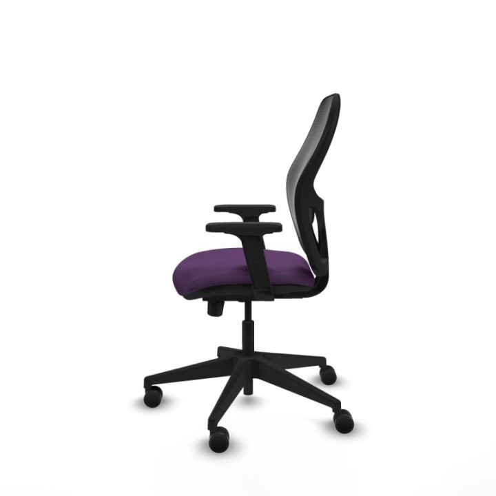 Alocén traslack malla negra bali morado brazos 2D base piramidal  ruedas nailon 65mm