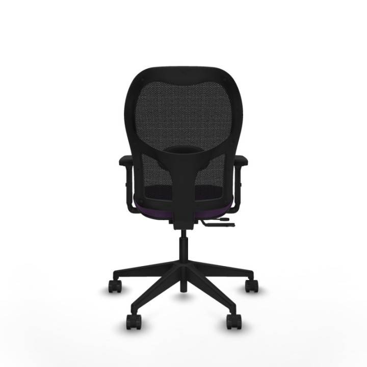 Alocén traslack malla negra bali morado brazos 2D base piramidal  ruedas nailon 65mm