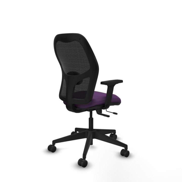 Alocén traslack malla negra bali morado brazos 2D base piramidal  ruedas nailon 65mm