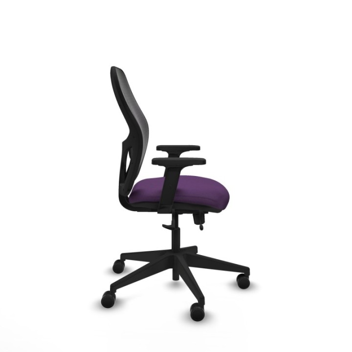 Alocén traslack malla negra bali morado brazos 2D base piramidal  ruedas nailon 65mm